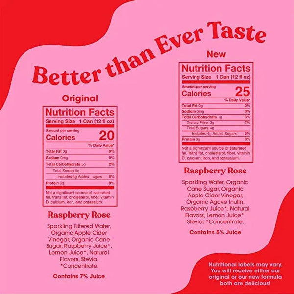 POPPI Sparkling Prebiotic Raspberry Rose Soda