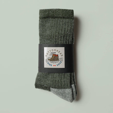 MUTTONHEAD Merino Mountain Hiking Socks - Olive