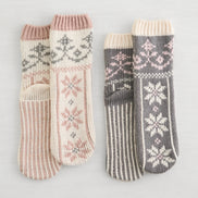 LEMON SNOWFALL SLIPPER SOCKS