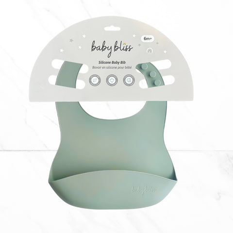 Baby bliss Silicone Bib - Sage