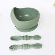 Baby bliss Infant Training Spoons for Self Feeding - Sage