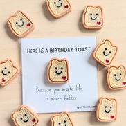 UNLIFTED INK Birthday Toast Card – Cute Mini Toast Pun Card 