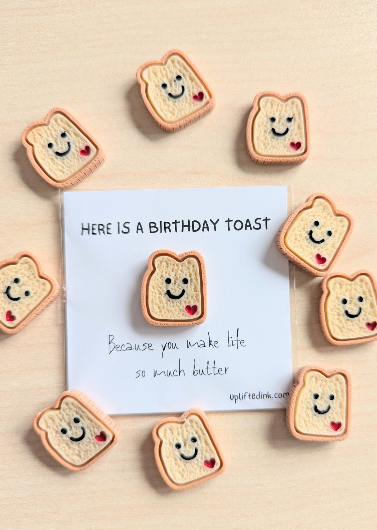 UNLIFTED INK Birthday Toast Card – Cute Mini Toast Pun Card 