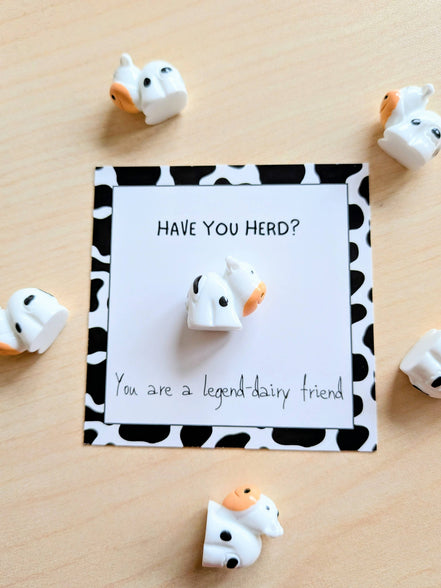 UNLIFTED INK Legendary Friend Card & Cow Figurine with Personal Note
