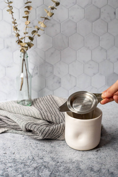 Tea Infuser with Dual-use Coaster Lid - Tea Steeper Strainer