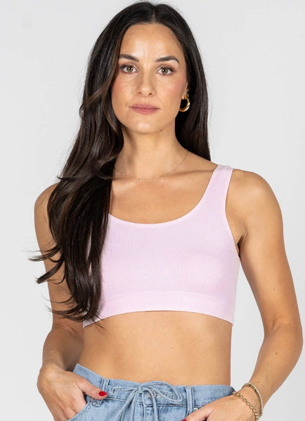 C'EST MOI BAMBOO BACK V RIBBED BRALETTE
