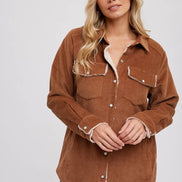 BLUIVY CORDUROY SHERPA-LINED JACKET