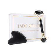 Crystolver Black Jade Roller & Gua Sha Set
