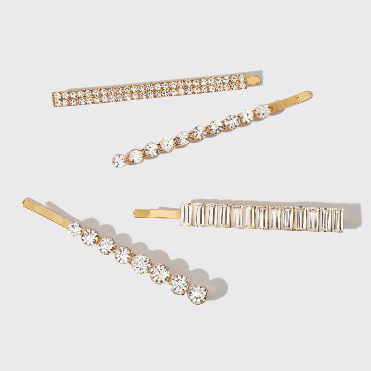 KITSCH Holiday All Dressed up Rhinestone Bobby Pins 4pc Set