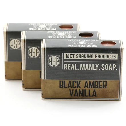 WET SHAVING Bar Soap - Black Amber Vanille