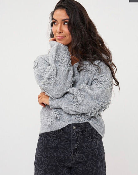 ESQUALO Sweater 3D fringes