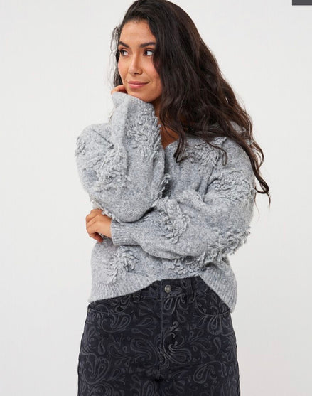 ESQUALO Sweater 3D fringes