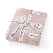 Bleu La La 100% Luxury Cotton Swaddle Receiving Baby Blanket - Rainbow