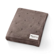 Bleu La La 100% Organic Cotton Pointelle Swaddle Receiving Baby Blanket