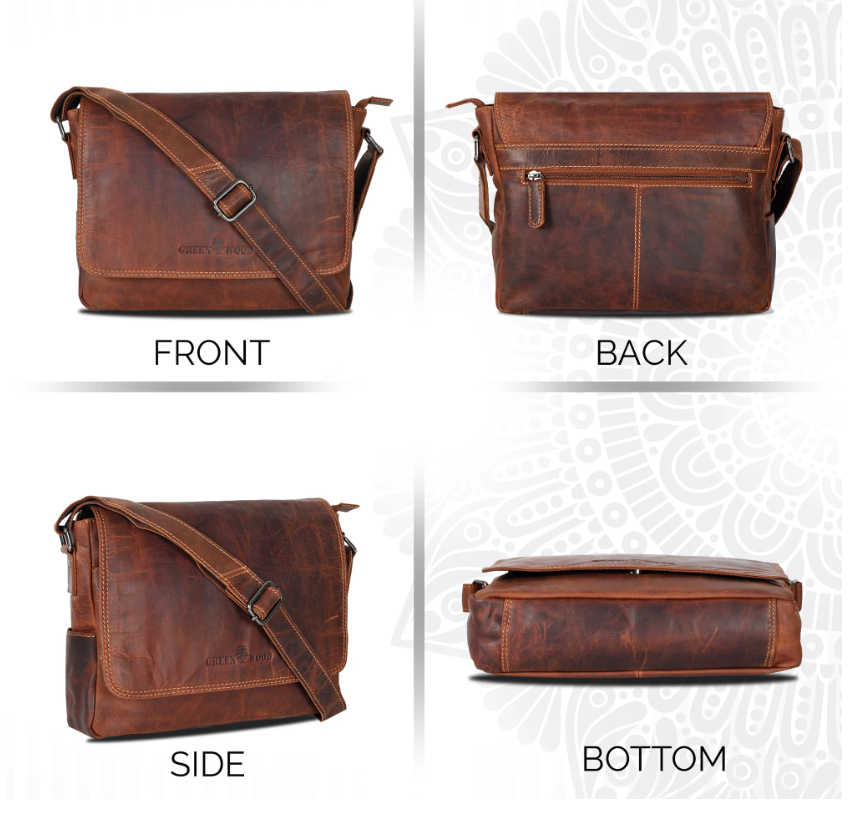 GREENWOOD LEATHER Smart Messenger Steven Mini 11