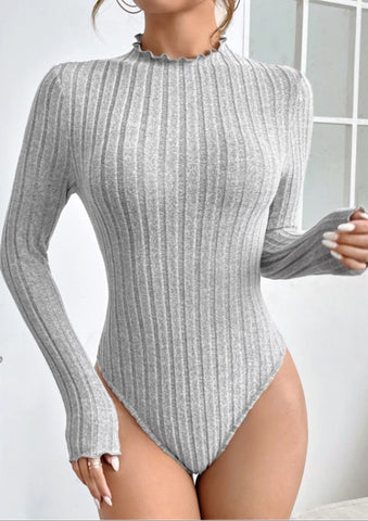 SK TURTLE NECK RIBBED BODY SUIT