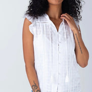 LOVESTITCH Nicolette Flutter Sleeve Top