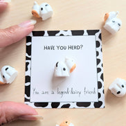 UNLIFTED INK Legendary Friend Card & Cow Figurine with Personal Note