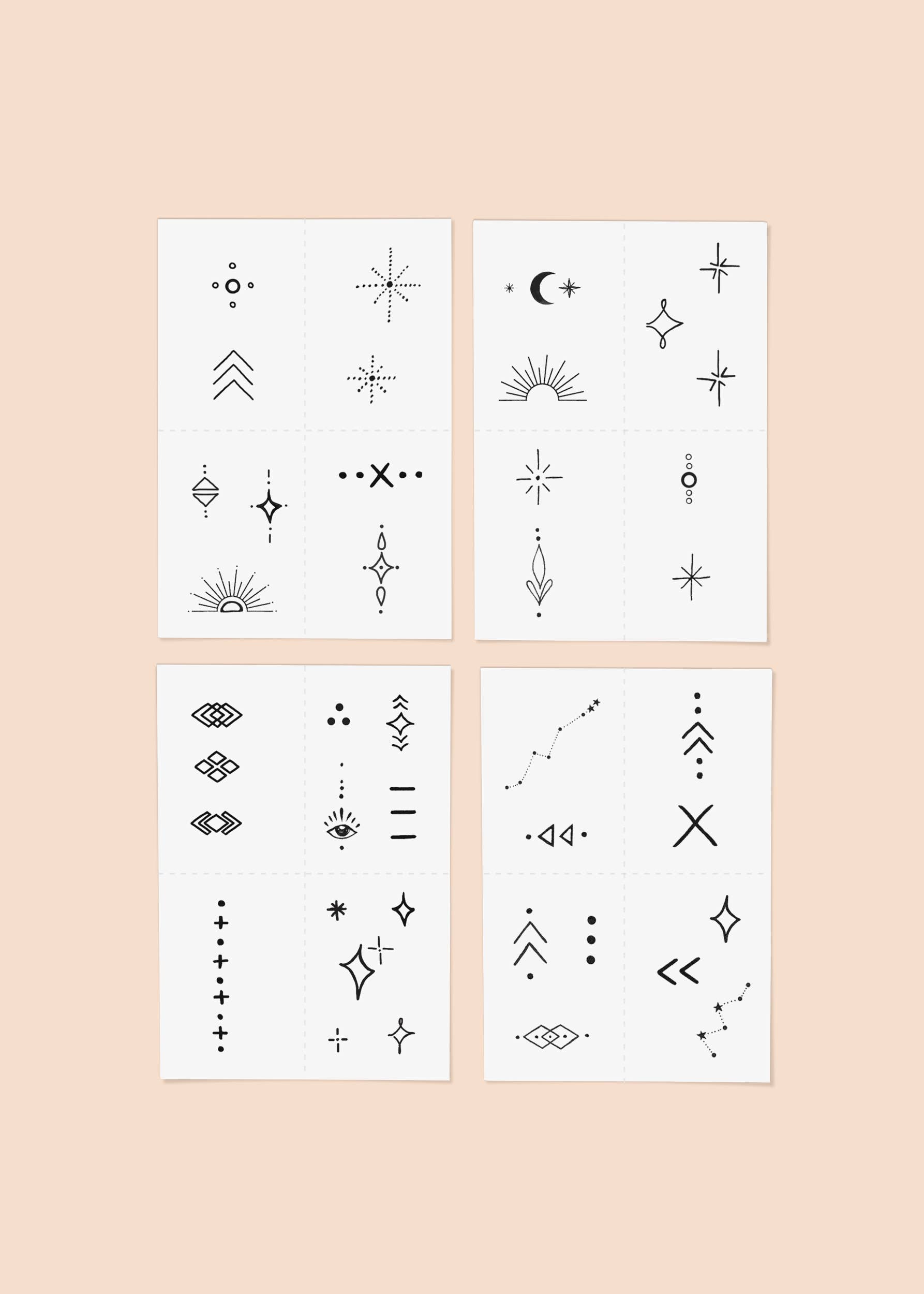INKED BY DANI Celestial Temporary Tattoo Pack