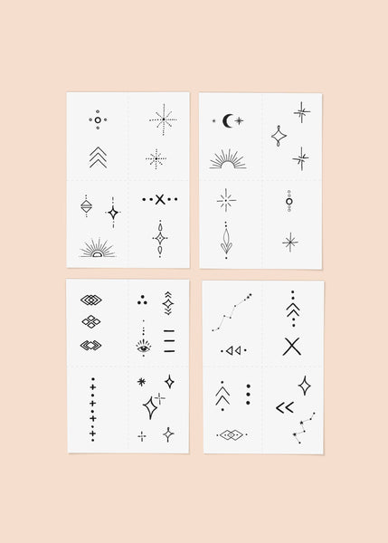 INKED BY DANI Celestial Temporary Tattoo Pack