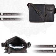 GREENWOOD LEATHER Leather Shoulder Bag Luna