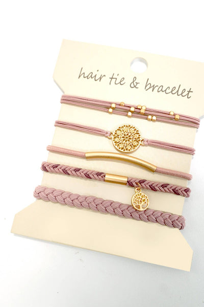 JOSSLYN BOHO DUAL FUNCTION KNOT BRACELET HAIR TIES