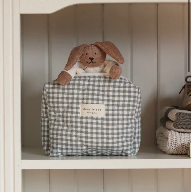 DANS LE SAC SMALL ORGANIC COTTON QUILTED POUCH