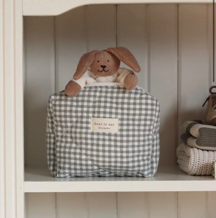 DANS LE SAC SMALL ORGANIC COTTON QUILTED POUCH