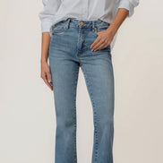 KUT ANA HIGH RISE FAB AB FLARE-BABY DN ALL OVER