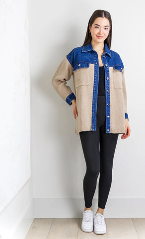 PRIV NEVADA KNIT DENIM JACKET