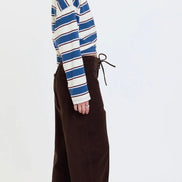 DAZE VILLA DRAWSTRING BARREL CORDS-CHOCOLATE