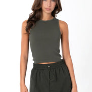 C’EST MOI BAMBOO RIBBED TANK