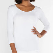 C’EST MOI BAMBOO 3/4 sleeve scoop neck top