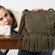 RISA BOHO FRINGE LEATHER BAG