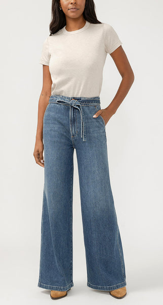 SILVER HIGHLY DESIRABLE BELTED ULTRA WIDE LEG