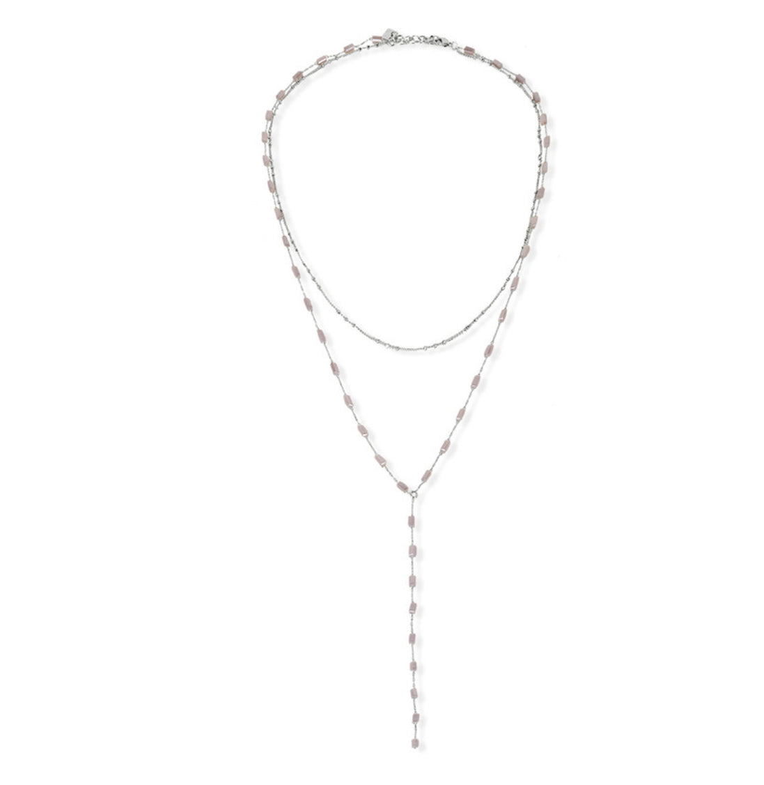 FAB THE RILEY FEARLESS DOUBLE LAYERED GLASS NECKLACE