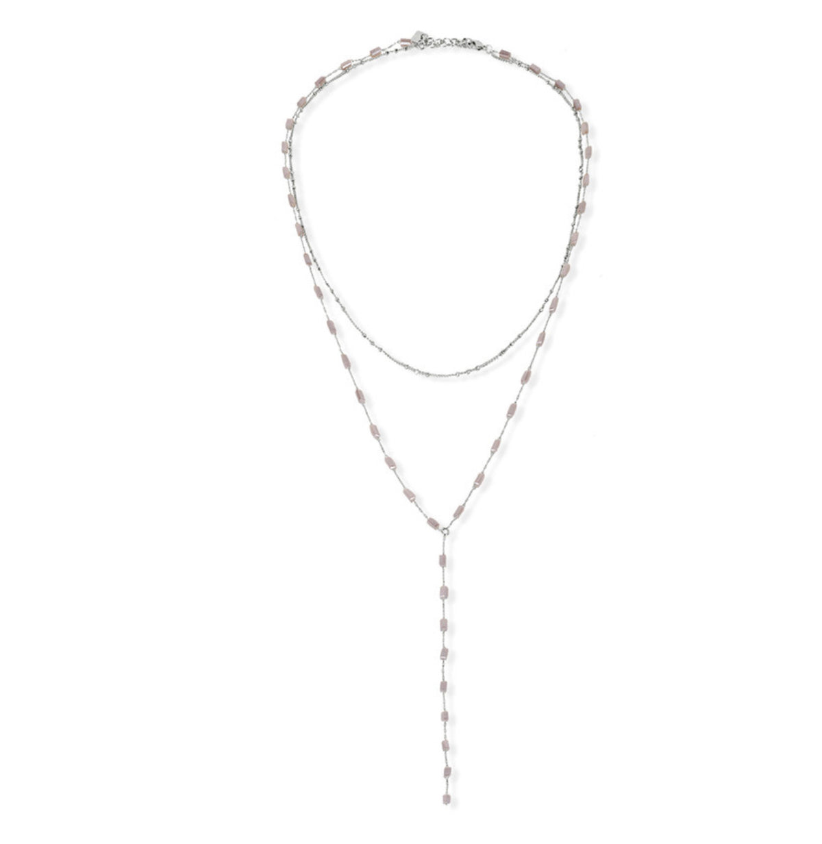 FAB THE RILEY FEARLESS DOUBLE LAYERED GLASS NECKLACE