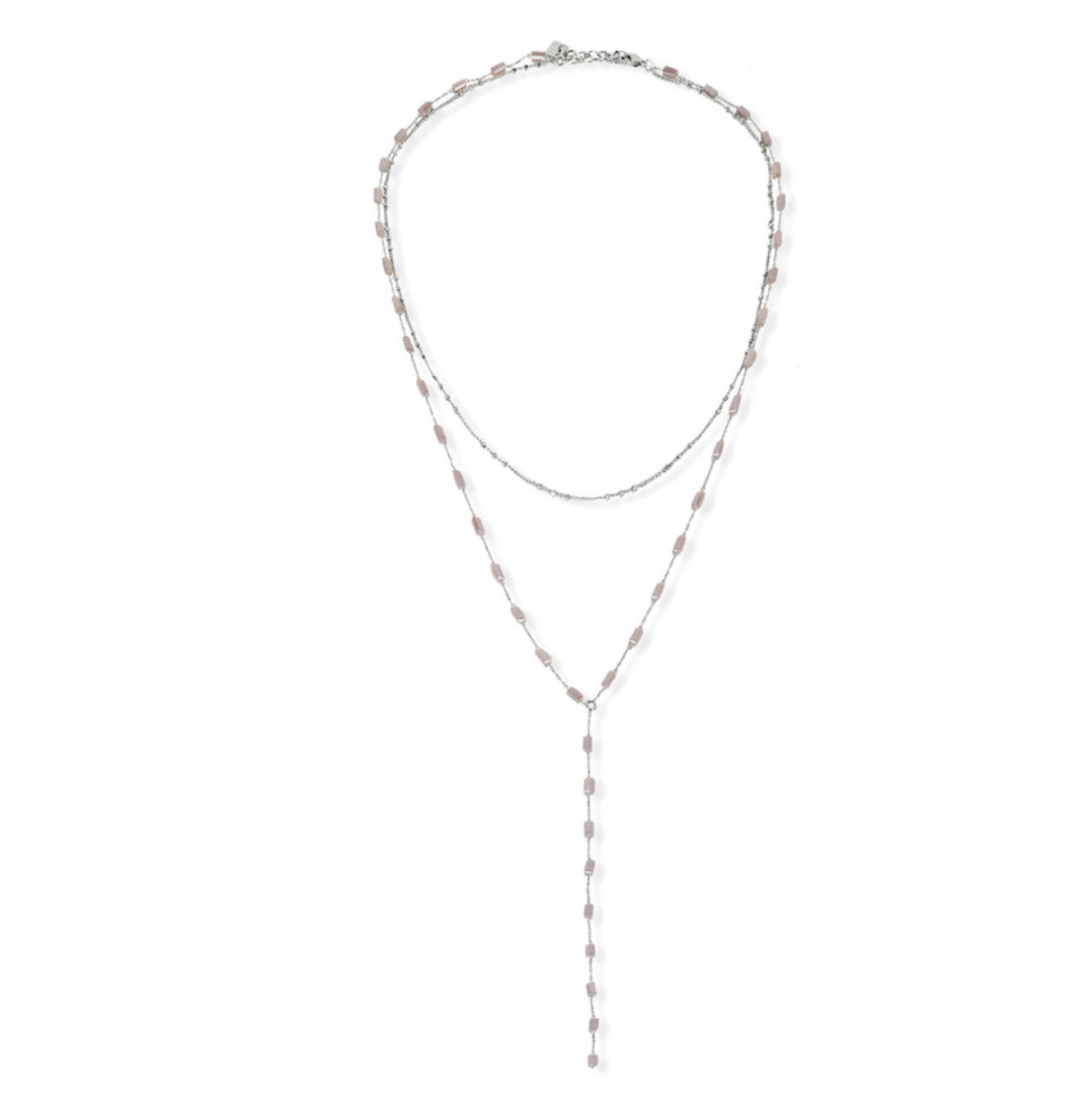 FAB THE RILEY FEARLESS DOUBLE LAYERED GLASS NECKLACE