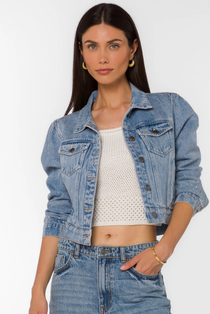 VELVET HEART DREAM RETRO BLUE JACKET