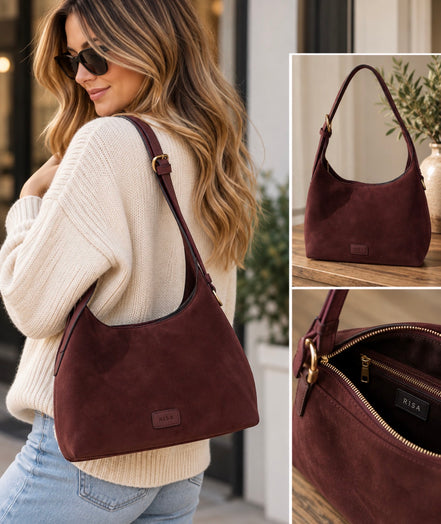 RISA CLAUDE SUEDE HANDBAG