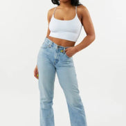 RD SECOND SKIN PERLA SPAGHETTI STRAP CROP TOP