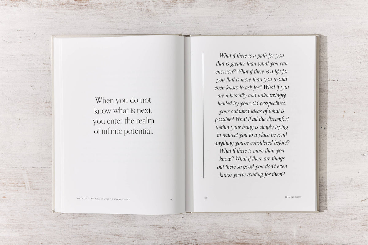 101 Quotes That Will Change The Way You Think - table book