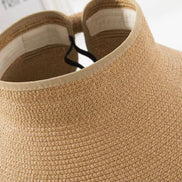 Women’s Wide Brim Roll-up Straw Sun Visor Hat