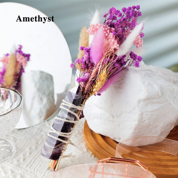 Crystolver Crystal Wand   Bouquet Flower