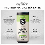 Two Bears Frothed Matcha Tea Oat Latte