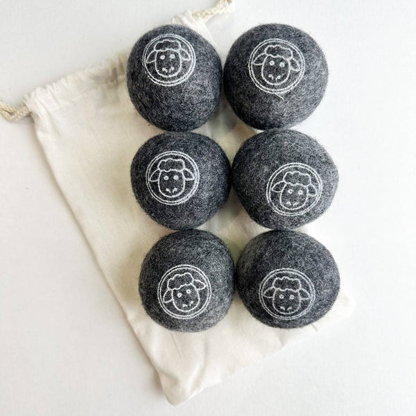 Natural Organic Handmade Wool Dryer Balls - Set of 6