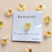 UNLIFTED INK Funny Beer Thinking of You Card with Mini Beer Mug | Gift