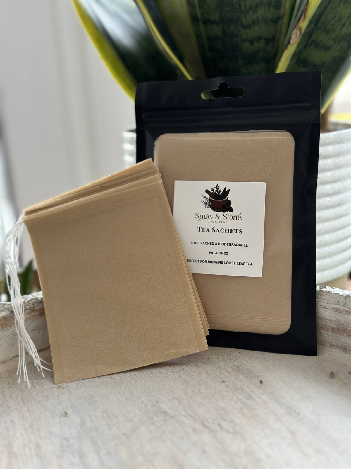 Sage & Stone Apothecary Tea Sachet biodegradable loose leaf tea bags