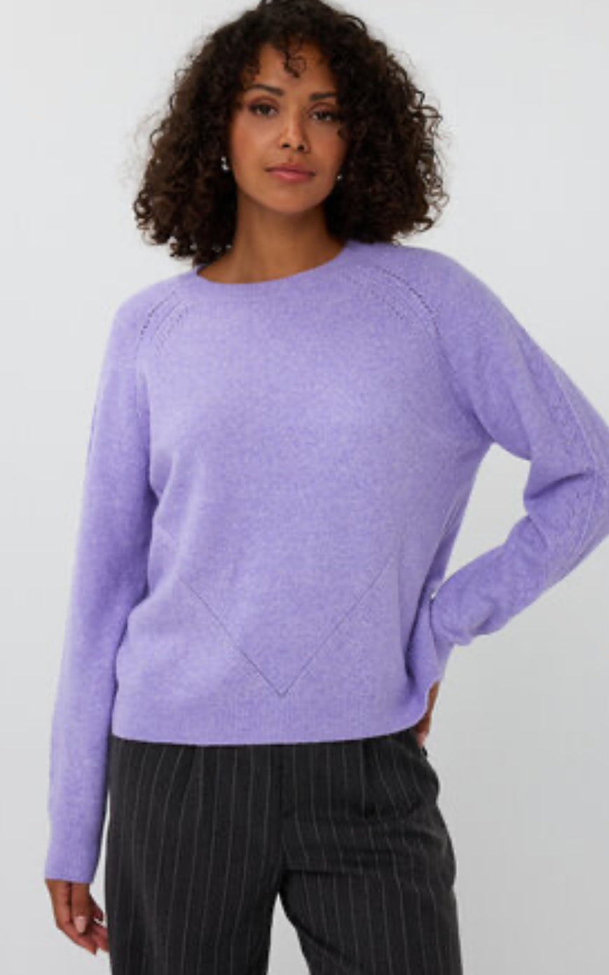 ESQUALO Sweater raglan ajour