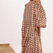 NKN LONG PRINTED DRESS OFF
SHOULDERS
